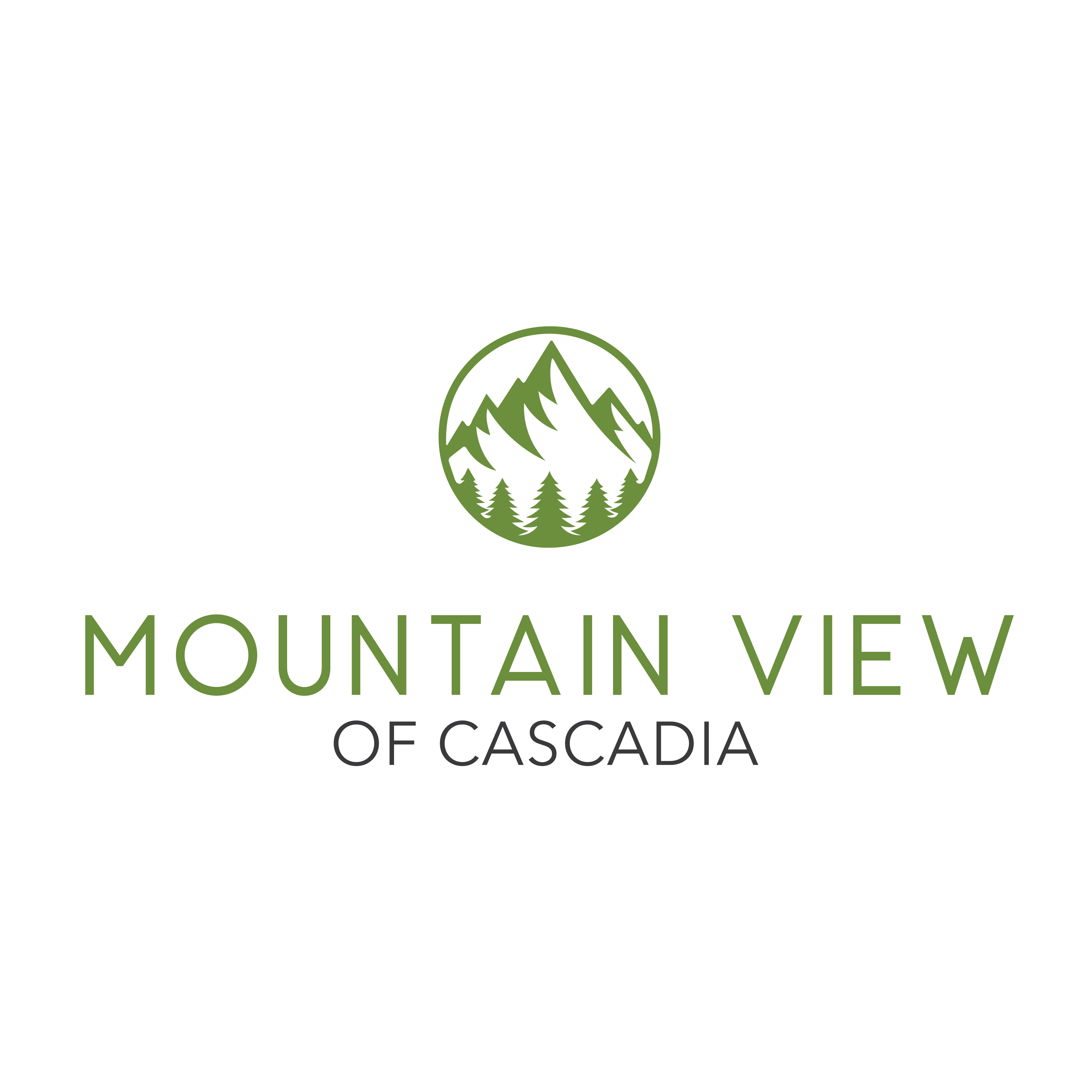 Mountain View of Cascadia logo